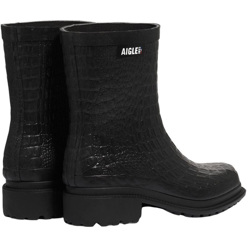 2026 Aigle Womens Fulfeel Mid Croc Wellington Boots NE0814 - Black